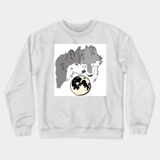 Hug Wolves Moon Color Crewneck Sweatshirt